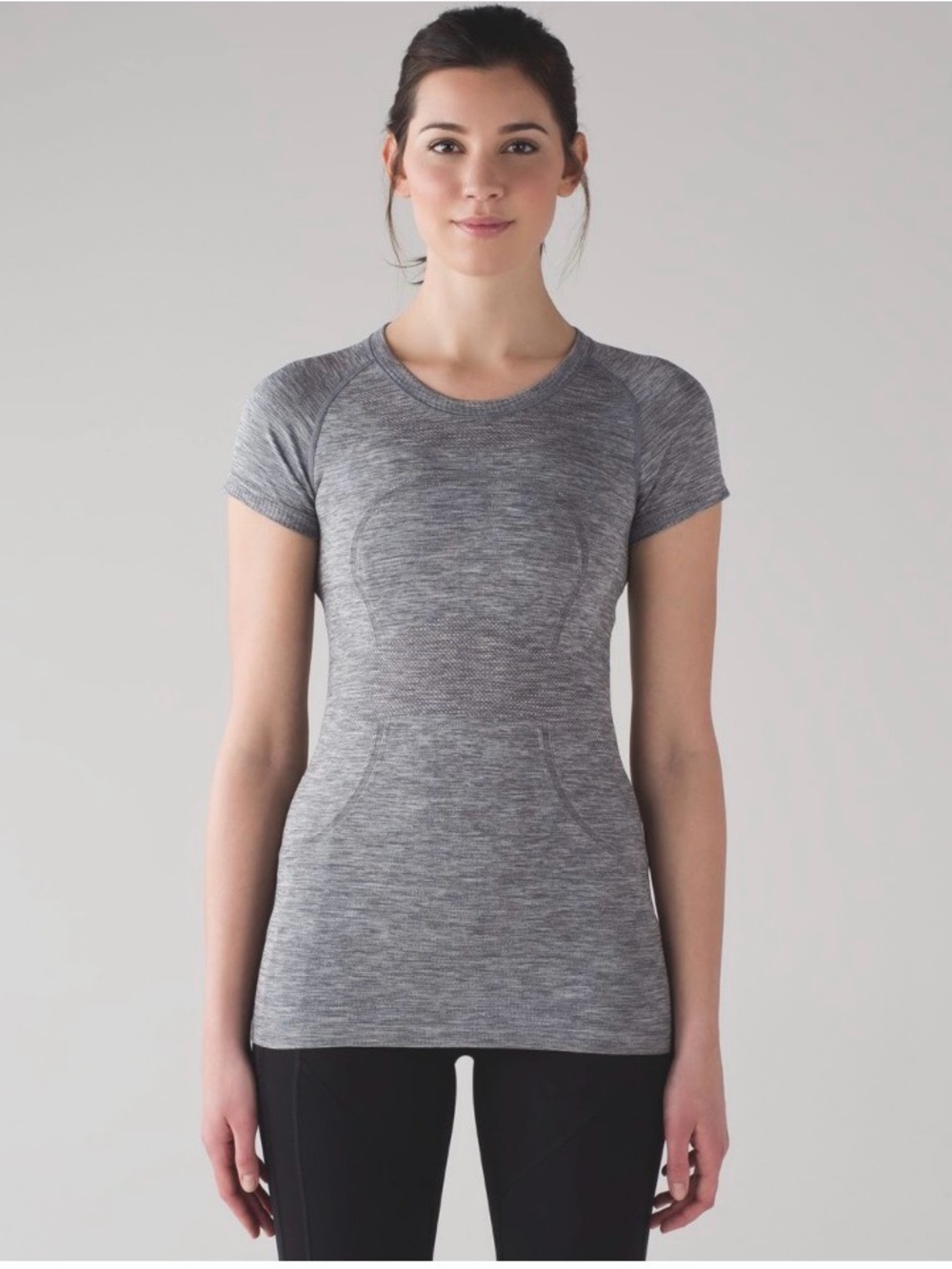 Lululemon Swiftly Tech Short Sleeve Crew 
Slate, White, size 6
